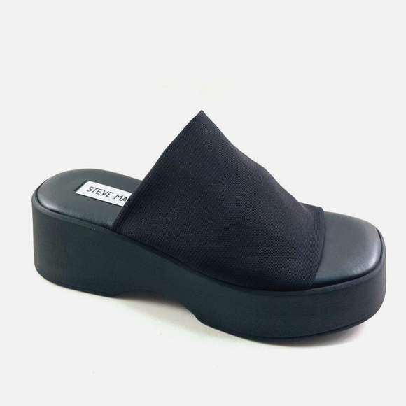 Steven madden slinky30 platform sandals size 38 black made in Italy - Picture 3 of 16